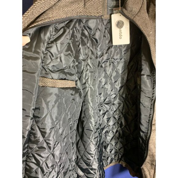 Wantdo Men's Wool Blend Pea Coat-Coffee - Picture 3 of 8